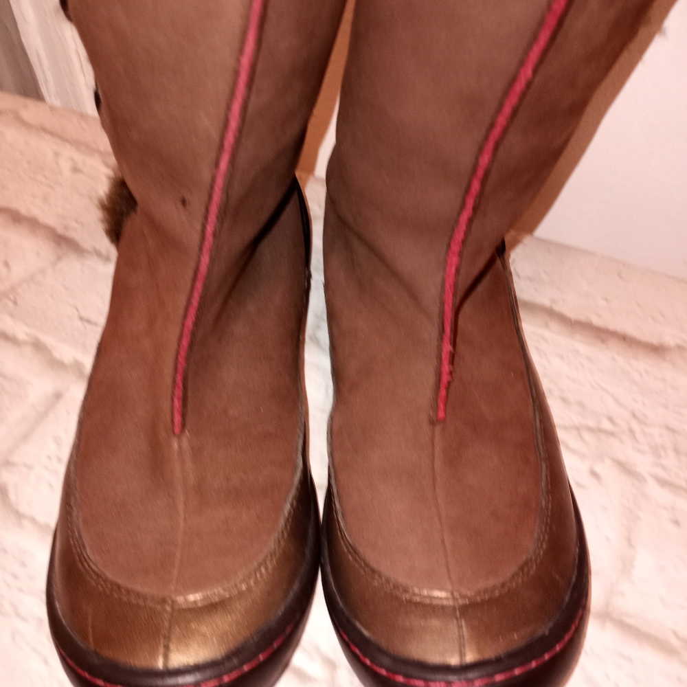 CLARKS Boots Privo Brown Size 6